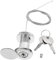 Homoyoyo 1 juego de cerradura de puerta plegable llave de desbloqueo de emergencia, abridor de interruptores, accesorios de bloqueo de hardware para puertas de garaje, desbloqueo de emergencia, puerta