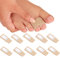Hammer Toe Splints, 10 Pack Hammer Toe Straightener, Broken Toe Wraps Toe Traps, Toe Cushioned Bandages, for Correcting Hammer Toes, Broken Toes, Crooked Toes & Overlapping Toe, Flesh-Colored