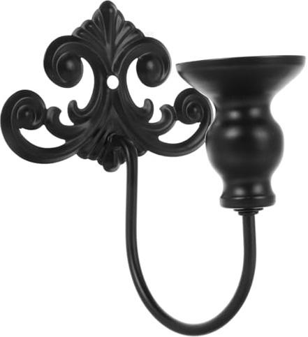 CVUTOVO Portavelas de pared de candelabro decorativo para velas de varilla, elegante montaje en pared para salón y oficina, duradero y versátil