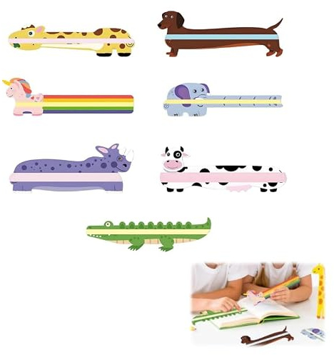 Ztolbriy 7 Farbige Lesezeichen Lesehilfe Für Kinder Mit Lesestreifen Und Lese-Tracking-Lineal Bunte Schichtung Hilft Bei Legasthenie Und Leseförderung