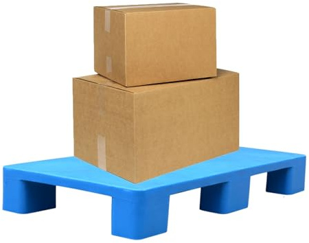 GenSDH Plastic Display Pallet,Lightweight Breathable Grid Ventilation Tray,Polyethylene Pallet,Floor Insulation Platform Pad Board for Kitchen,Storage,Blue,100x70x13cm,1pcs