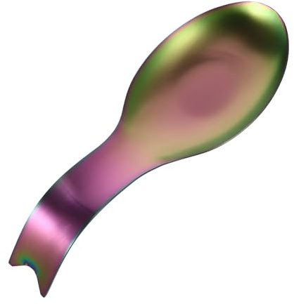 TOYANDONA Soporte para Cucharón de Acero Inoxidable Acabado Iridiscente, Compacto y Resistente al Desgaste, Portacucharas Adecuado para Uso Diario en Cocina y Comedor