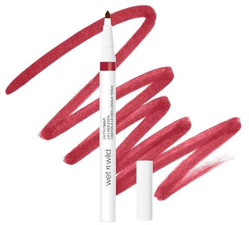 Wet n Wild Perfect Pout Lip Liner Stain, Transferfester Tint zum Konturieren der Lippen, Spitze für maximale Präzision und flache Seite zum einfachen Ausfüllen, Langanhaltend, Cherry Crimes
