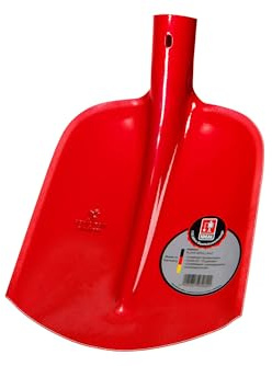 RUHR-BRILLANT Emsländer Sandschaufel | zum Transport Loser Materialien & für Aufgrabungen | Schaufelblatt aus Stahl 265 x 220 mm, überlappend geschweißte Dülle ½ gehoben, ohne Stiel