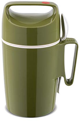 ROTPUNKT Speisegefäß 850 DIRK 0,85 l | BPA frei | Glaseinsatz | hochwertig | olive