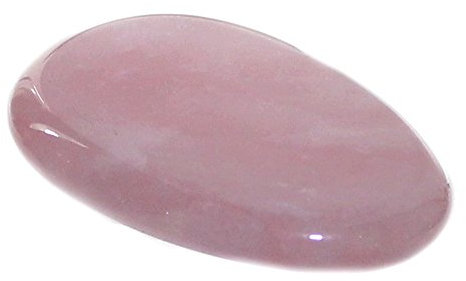 Rosenquarz Daumenstein 50 x 35 mm, Edelstein Handschmeichler Seifenstein