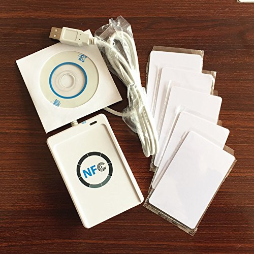 NFC ACR122U RFID 13.56 MHz RFID USB Port Kontaktloser Reader & Writer + 5 x inkl. RFID-Karte + SDK