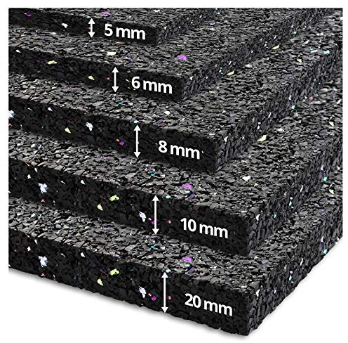 etm Antivibrationsmatte aus Gummi - rutschfest & geräuschdämpfend - Gummimatte Dämmmatte Waschmaschinenunterlage (10 mm, 125 x 100 cm)