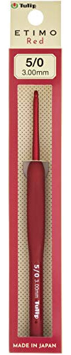 Tulip TED-050E CROCHET HOOK SIZE 5 Häkelhaken Größe 5, Rot/Ausflug, einfarbig (Getaway Solids)