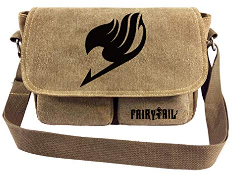 WANHONGYUE Fairy Tail Anime Petits Sacs de Messager Sac à Bandoulière en Toile Mini Besaces Sac à Épaule Sacoche