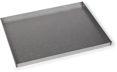 Silicon-tech| Teglia da forno 40x30cm bordo 2cm|lamiera alluminata naturale| Per carne,verdure,lievitati,dolci