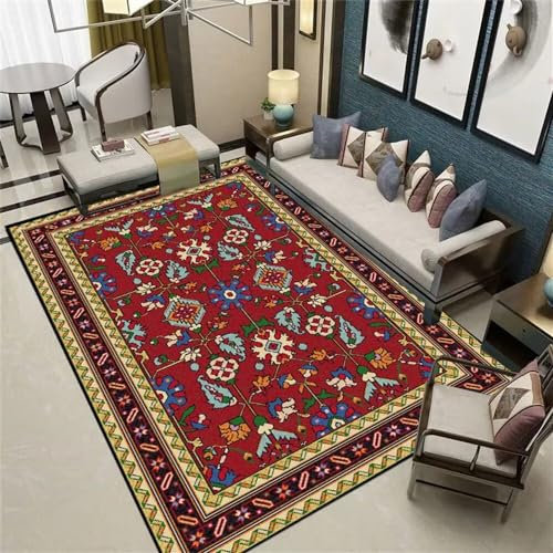 RUGMRZ Outdoor Teppiche Balkon Webteppich Roter Teppich Festliche Heimdekoration rechteckiger Wohnzimmerteppich Esszimmerzubehör rutschfest Teppich+Wohnzimmer 180X280CM