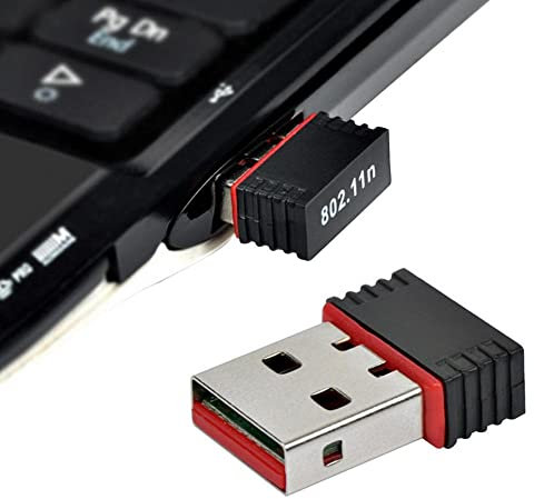 Generic Adaptateur Mini USB WiFi sans fil, 150 Mbps, USB 2.0, 2,4 GHz, bande unique, noir, IEEE 802.11n, adaptateur de contrôleur d'interface réseau, compatible avec ordinateur portable/bureau