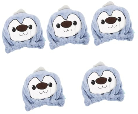 FRCOLOR 5stücke Haarturban Mikrofaser Für Schnelles Trocknen Cartoon-design Super Saugfähiges Handtuch Für Haar Für Mütter Leicht Und Tragbar