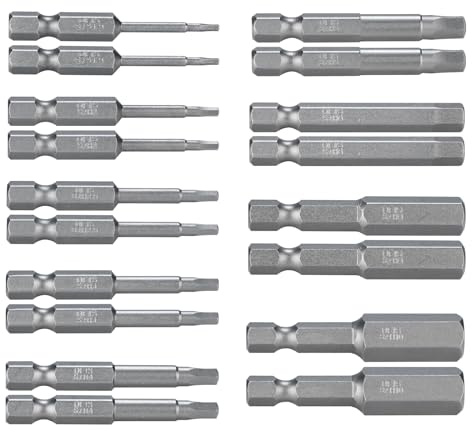 18 Pcs Hex Allen Key Drill Bit Set, H1.5-H8 Impact Screwdriver Bit Sets, Impact Driver Bits Set, 50mm Length Magnetic Allen Wrench Hex Bits Sets