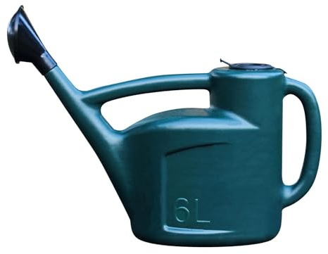 kesurpae Annaffiatoio lungo per casa, strumento anti-perdita e facile da usare, realizzato in PP ispessito, vaso per irrigazione, testa di irrigazione rimovibile, Verde, 6 litri