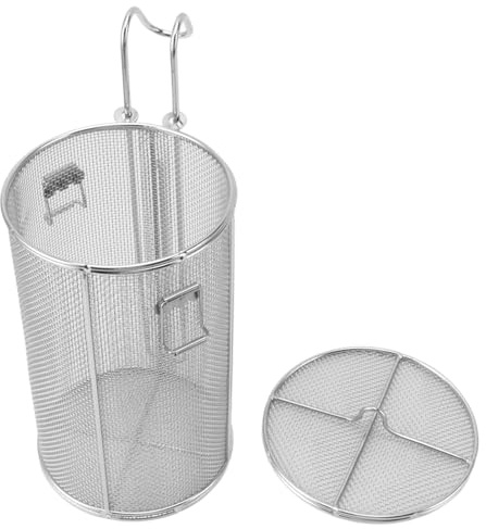 KIMISS Passoire à épices en Acier Inoxydable avec Poignée Télescopique Pliable – Panier de Séparation de Soupe de Grande capacité pour la Cuisson et la Marmite Chaude