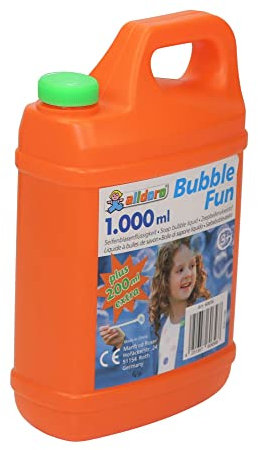 alldoro 60656 Seifenblasen-Flüssigkeit Nachfüllflasche, Kanister mit 1200 ml gebrauchsfertig, für Riesenseifenblasen