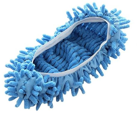 RIAAJ Dust Mop Zapatilla Lazy House Piso Pulido Limpieza Zapatillas Lazy Piso Pulido Limpieza Calcetines Zapatos Trapear Zapatillas Cubierta-Azul,Francia