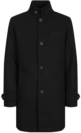 JACK & JONES Homme Jjemelton Wool Coat Sn Manteau En Laine, Noir, M EU