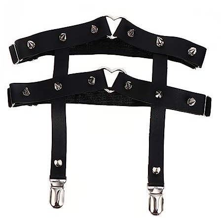SOIMISS 1pezzi Cinturone Donna in Stile Punk Cintura Regolabile Fibbia Facile da Indossare Design Elastico Antiscivolo per Feste Cosplay e Giochi di Legatura