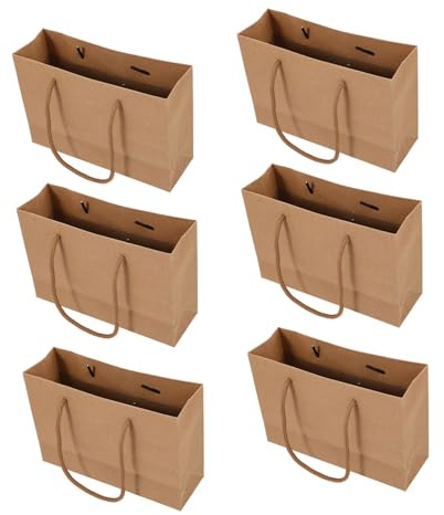 Alipis 10stücke Papiertüten aus Kraftpapier Tragbare Geschenktüten Aufbewahrungstüten für Snacks Kleine Papierbehälter Geschenkset