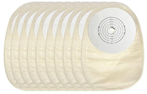 10 Sacche per Colostomia, Sacche Monoblocco per Stomia, Materiali per Stomia per La Cura Di Stomie Ileostomiche, Tagliate Su Misura per 15-60 Mm