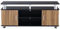 HOMCOM TV Cabinet Unit for TVs up to 50'' with Storage Shelf and Cupboards, Living Room Entertainment Center Media Console, Black and Walnut
