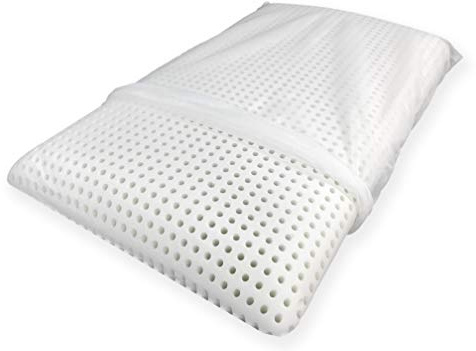 Tex family - Cuscino viscoelastico Latticel 100, 100% traspirante e anatomico | Comfort massimo con memoria di forma | Ipoallergenico e morbido, bianco, 45 x 75 cm