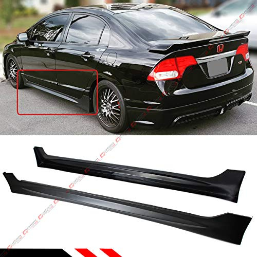 Mug RR Style Side Skirt Extention Panel Compatible with 2006-2011 Honda Civic 4 Door Sedan