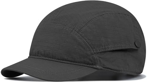 CLAPE Basecap mit kurzem Schirm Baumwolle 5 Panel Cap Herren Damen | Verstellbar,Gebogene Krempe,Leicht Baseballkappe für Streetwear,Reisen,Alltag,Outdoor