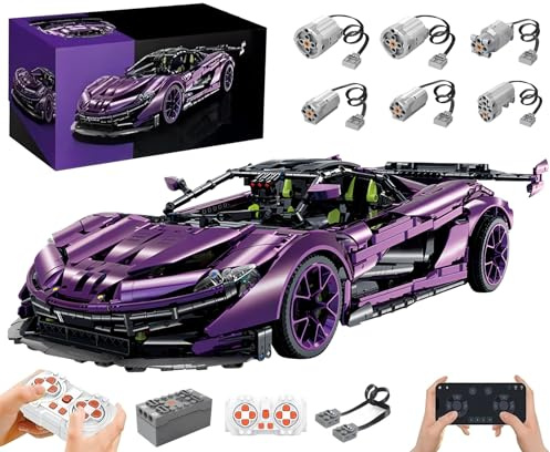 Technik Auto für MacIeran P1 GTR, Mit Motoren, 3224-tlg, Originalverpackung | 1:8 Groß Auto Modellbausatz, MOC Klemmbausteine Rennauto Modell Set, Automodell Sammlerstück Geschenk für Autofans