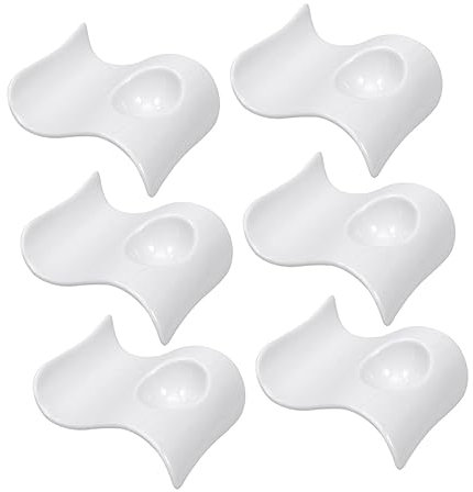 LIFKOME 6pcs Novelty Egg Cups Wave-Shape Practical Egg Holders for Serving Dishes Breakfast Storage Holders