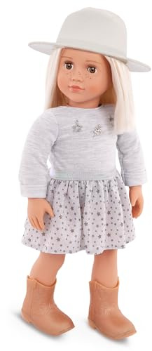 Our Generation - Abigale - Poupée de Mode de 46 cm - des Yeux Noisette réalistes et de Longs Cheveux Blond Platine - Jouets pour Enfants de 3 Ans et +