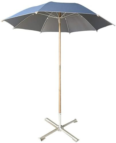 ASerZenith Sonnenschirm aus Holz für den Garten, Strandschirm, 2,2 m Sonnenschutzschirm, UV-Schutz, Holzmast, 8 Streben
