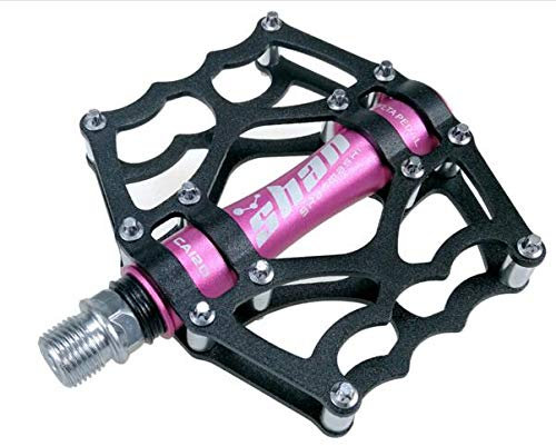 GFDSGRE Pedale Fahrrad MTB Mountainbike Pedale Aluminiumlegierung CNC Fahrradfootder Big Flat Ultralight Cycling BMX Pedal Fahrradpedale(Pink)