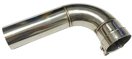 SIMICASE Auto Endrohre Das Autozubehör Das Auspuffrohr 90-Grad-Drehrohr Aus Edelstahl Der Schalldämpfer Ist Mit Dem Winkelstück Verbunden Auspuffblenden(63mm-66mm)