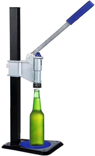 Manuelle Bierflaschen-Verschließmaschine – verstellbare Höhe 7,3–34,3 cm, rutschfester Boden, Kronkorkendurchmesser 26 mm, effektive Abdichtung für den Heimgebrauch und kleine Fabriken