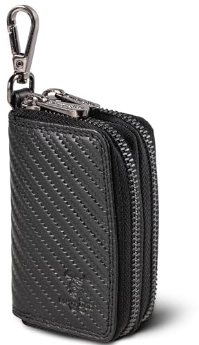 MATADOR Custodia per portachiavi da uomo in pelle #KOPENHAGEN con elegante confezione regalo, elegante custodia per auto con portachiavi, portafoglio RFID per carte, lussuosa tasca per chiavi con