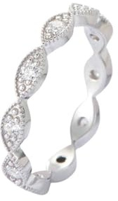 Stfery Platin Diamantring Infinity für Damen, Partnerringe Echt Gold Schmuck Gr.53 (16.9)