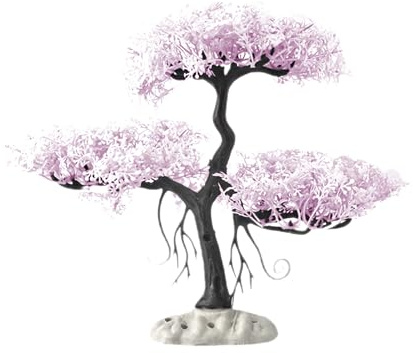 Uqezagpa Künstliche Wasserpflanze, Kiefernbaum für Aquarium, Dekoration, Unterwasserlandschaft, einfache Pflege, Aquarium-Dekoration