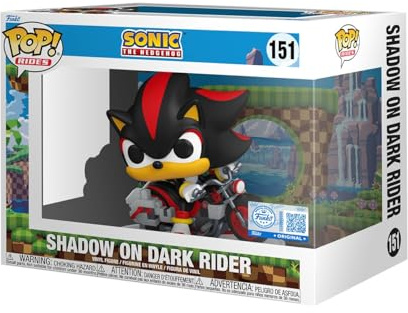 POP! Rides: Sonic The Hedgehog - Shadow on Motorcycle | Official Merch - Collectable Vinyl Figurine for Shelf Display - Birthday Gift Idea for Fans and Collectors