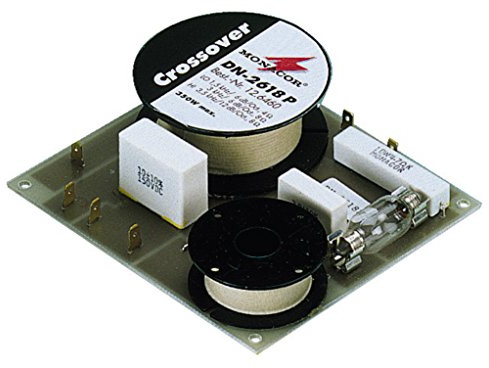 MONACOR DN-2618P 2-Wege-Weiche 8 ohm, Hochwertige Bauteile, Belastbarkeit für den Innenbereich mit Folienkondensatoren gefertigt, 350W