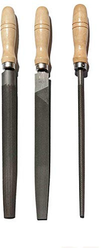 Nadelfeilen-Set BE-TOOL 8 Zoll Schlüsselfeilen Set Raspel Holzfeilen Handwerkzeug mit Holzgriffen für Metall Holz und Kunststoff (3 Stück)