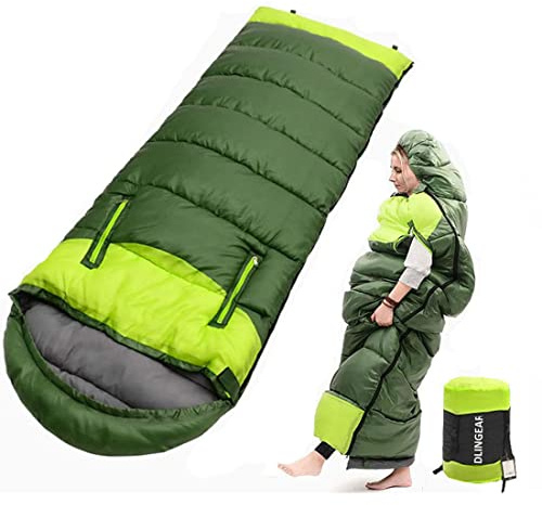 0 Degree Sleeping Bags for Adults Kids Cold Weather & Warm XL Large Waterproof Wearable Compact Sleeping Bag Temp Range (32F-59F) 4.3 lbs for Winter Summer Camping Hiking and Travel