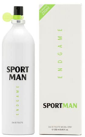 SPORTMAN - Endgame 250 ml, Colonia Hombre, Perfume Formato Spray, Eau de Toilette Natural y Masculina, Aroma Cítrico Amaderado, Fragancia Juvenil, Deportiva y de Larga Duración