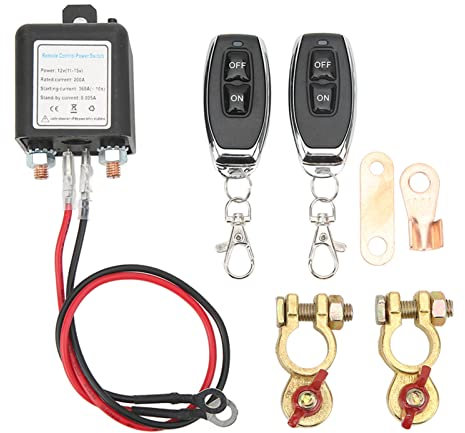 DC12V Batterie-Ferntrennschalter, Kabelloser Autobatterie-Kill-Schalter mit Fernbedienung, Diebstahlsicherung, Stromabschaltung, Abschaltschalter, Verhindert Batterieentladung für(200A)