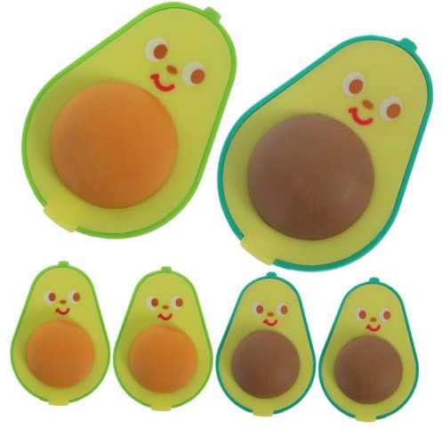 TOYANDONA 6 Abnehmbare Radiergummi-bleistiftspitzer Avocadoform 2-in-1-design Ideal Für Schüler Und Kinder