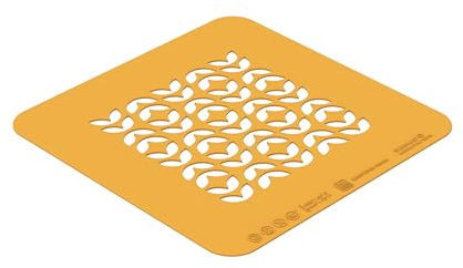 silikomart Moldes de silicona para pasteles – Stencil Foliage – Juego de 2 moldes de silicona 100 x 100 H 1 mm – Accesorios profesionales para Navidad y pastelería – Moldes individuales para pasteles
