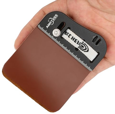 HNZMDY Barebow Fingertab für Bogensport – Rindsleder Oberfläche, synthetischer Velours, Fingerschützer aus Aluminiumplatten, 3 Finger Unterbau Fingertabs für Recurvebögen mit Pfeil Nocke Einstellung